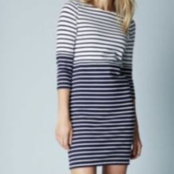 Boden Sophie Breton Striped Stretch Long Sleeve 100%‎ Cotton Athletic Dress 4 - Picture 1 of 6